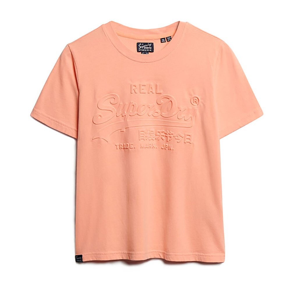Футболка с коротким рукавом Superdry Embossed Vl Relaxed, розовый — фото 2