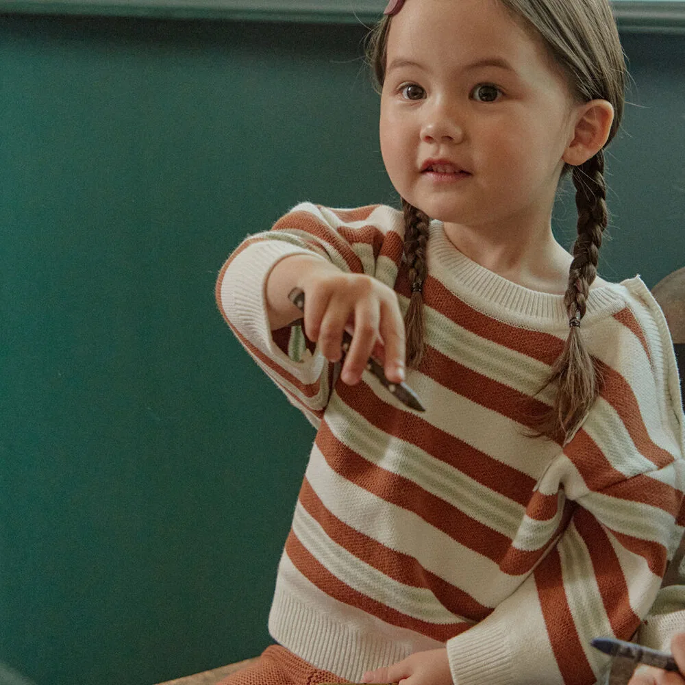 Детский свитер в разноцветную полоску Multi Stripe от Doudounsomn
