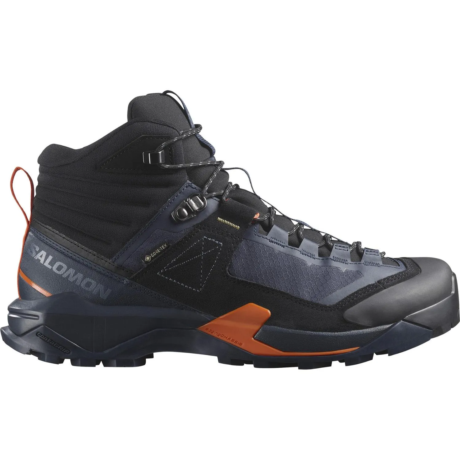 

Мужские треккинговые ботинки X Ultra Alpine Mid GORE-TEX Salomon, Blue Nights/Black/Red Orange