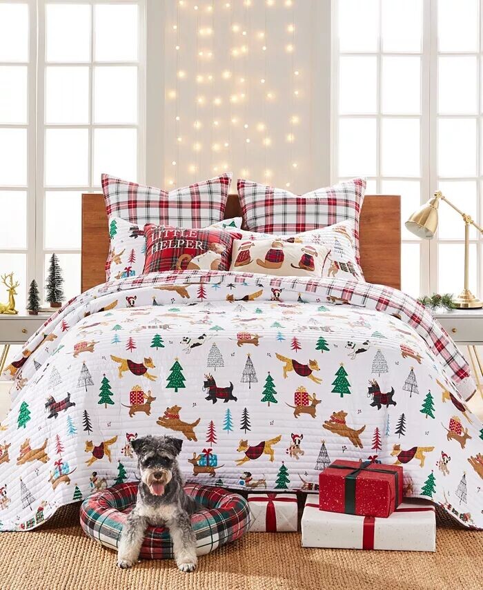 

Декоративная подушка с аппликацией Jingle Paws, 14 x 18 дюймов Levtex, мультиколор