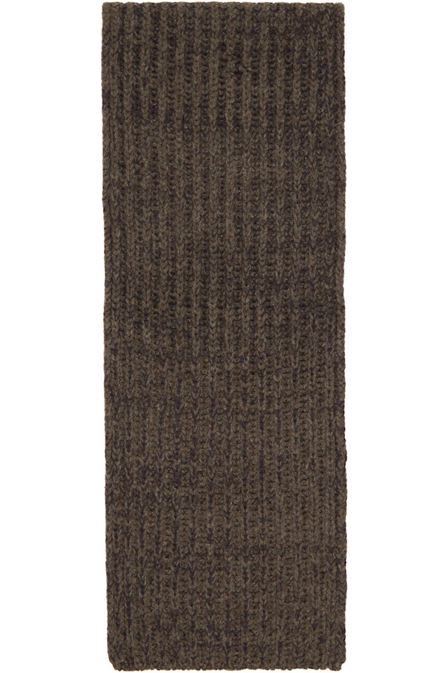 

Шарф в рубчик Maison Margiela, коричневый