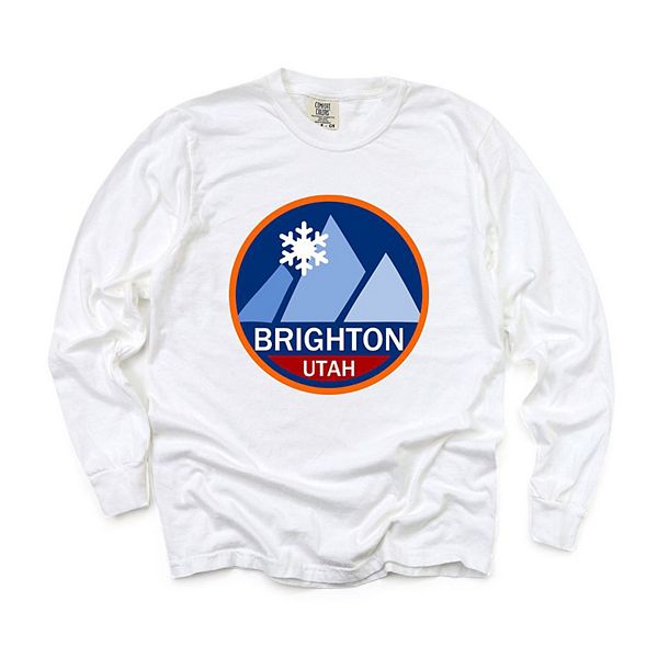 

Футболка с длинным рукавом Brighton ski resort garment dyed Simply Sage Market, White, Белый, Футболка с длинным рукавом Brighton ski resort garment dyed Simply Sage Market, White