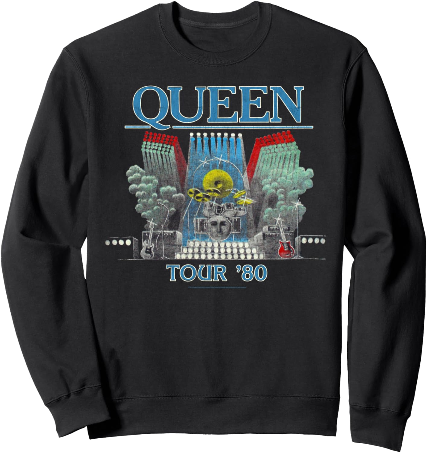 

Официальная толстовка Queen Tour 80, черная, Черный, Официальная толстовка Queen Tour 80, черная
