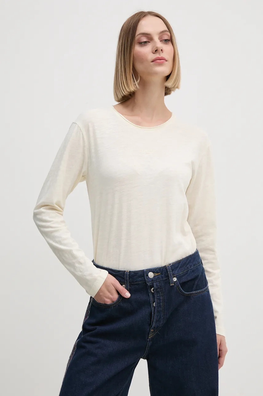 

FLOREN хлопковый топ с длинными рукавами Pepe Jeans, бежевый