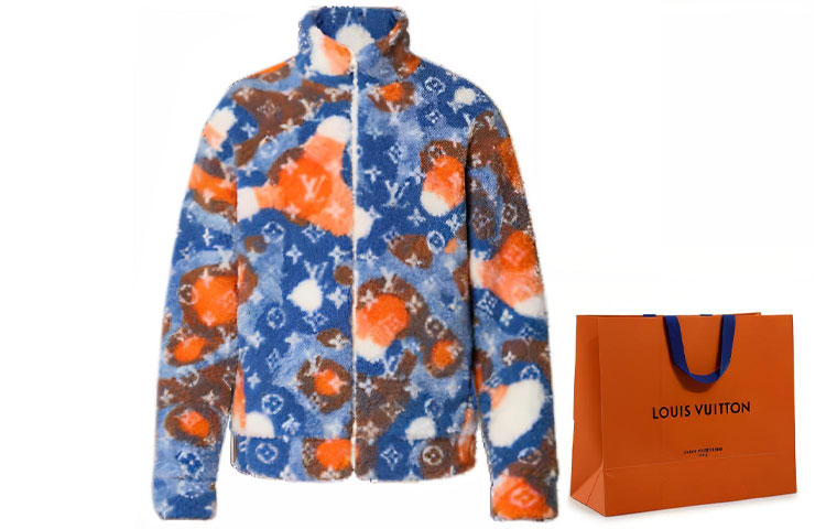 

LOUIS VUITTON Жаккардовая камуфляжная флисовая блузон, Shopping Bag Included