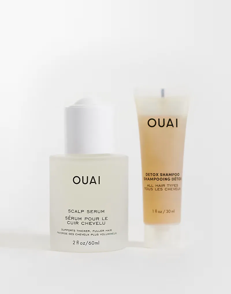 Сыворотка для кожи головы OUAI 60 мл и детокс-шампунь Deluxe, 30 мл