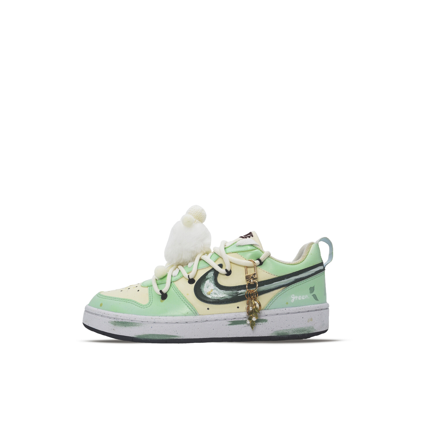 

Кроссовки Nike Court Borough Skateboarding Shoes Women's Low-top Acid Yellow, желтый