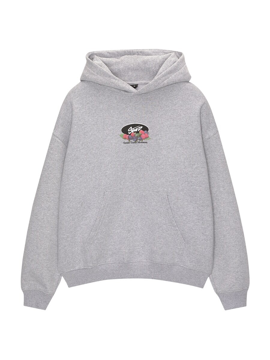 

Толстовка с капюшоном Pull&Bear Sweatshirt, светло-серый