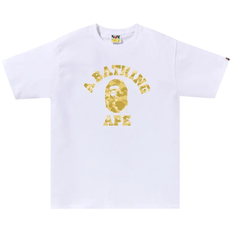 

Футболка BAPE Color Camo College 'White/Yellow', белый