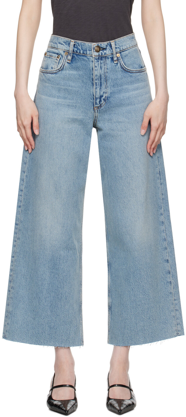 

Синие джинсы Andi Ankle Wide-Leg rag & bone