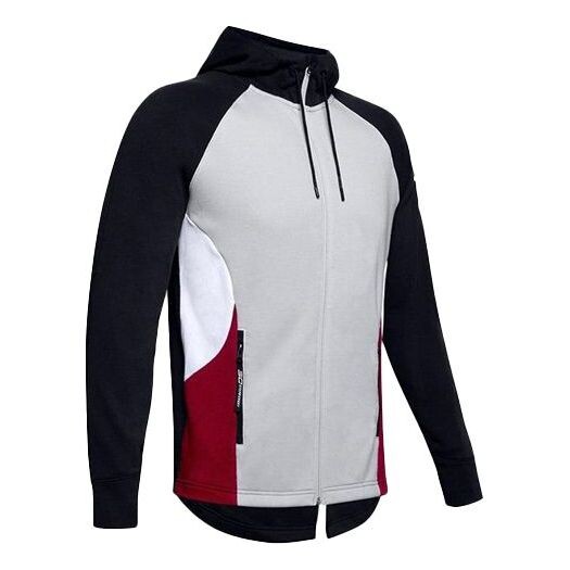 

Куртка sc30 warm up hoodie jacket 'black grey red' Under Armour, черный