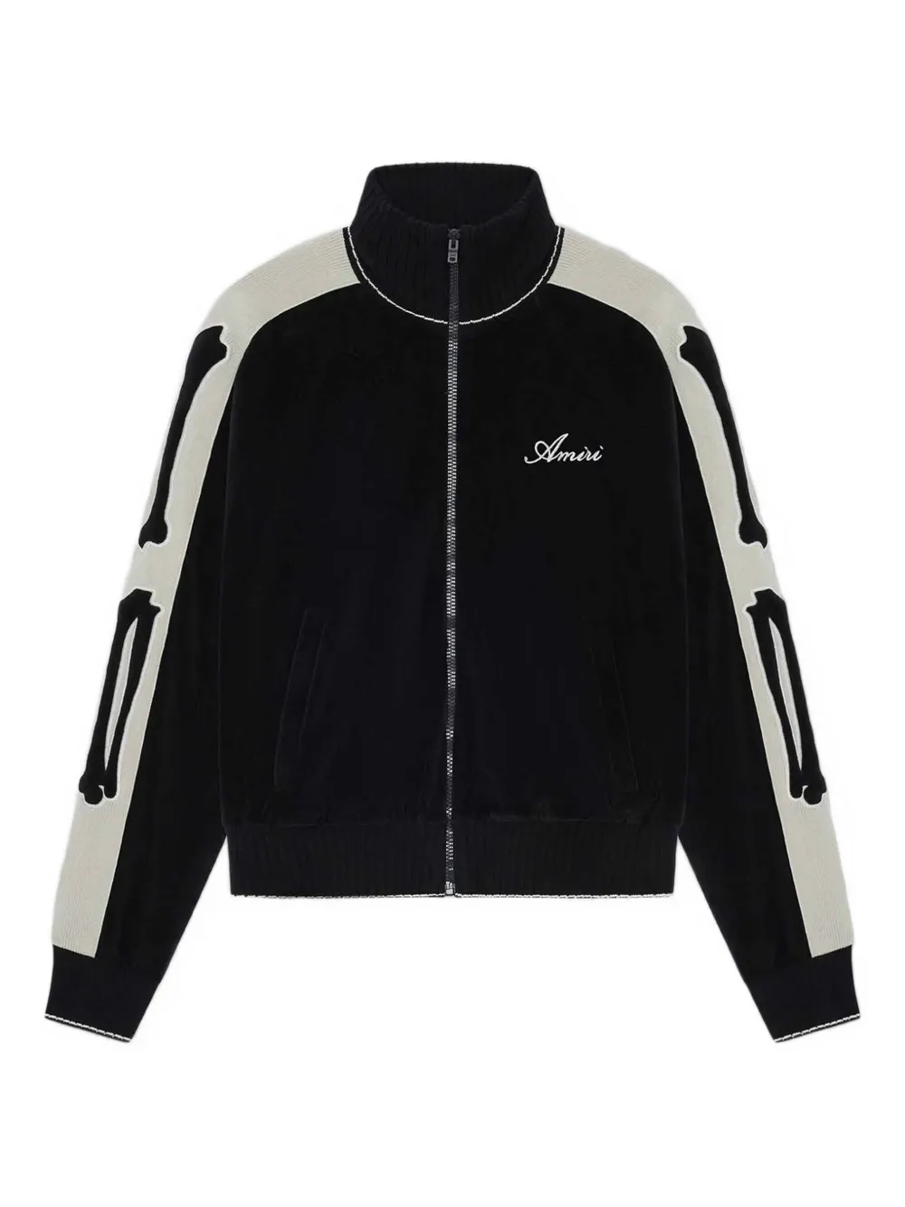 

Облегающий пиджак из шерсти цвета кость Amiri, черный