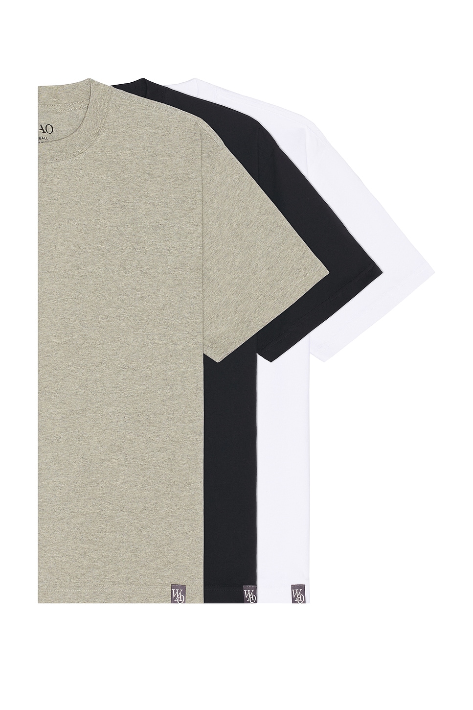 

Комплект футболок The Relaxed, 3 шт WAO, цвет Black, White, & Heather Grey.