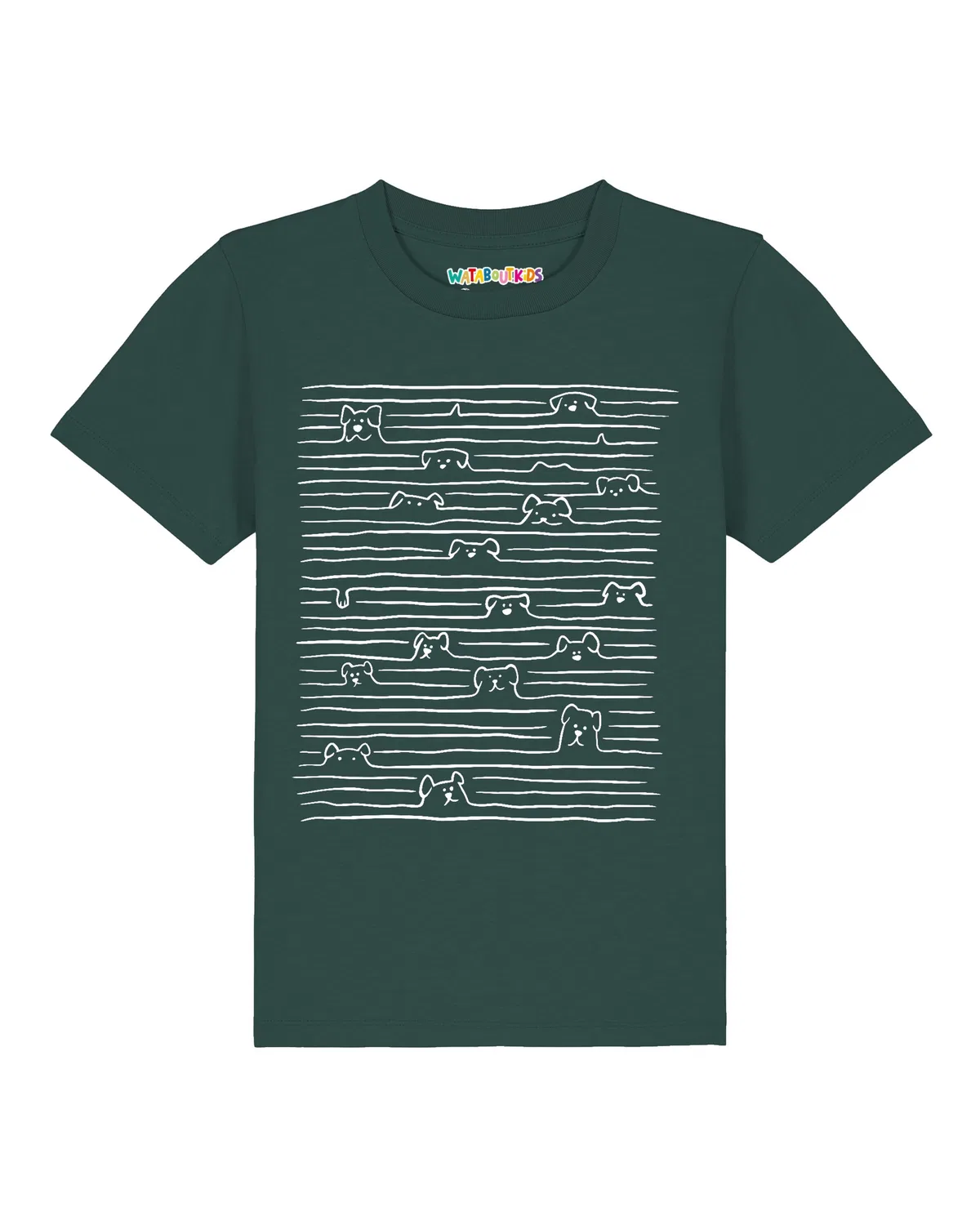 Футболка 'Doodle Dogs' Watabout.Kids, Dark Green