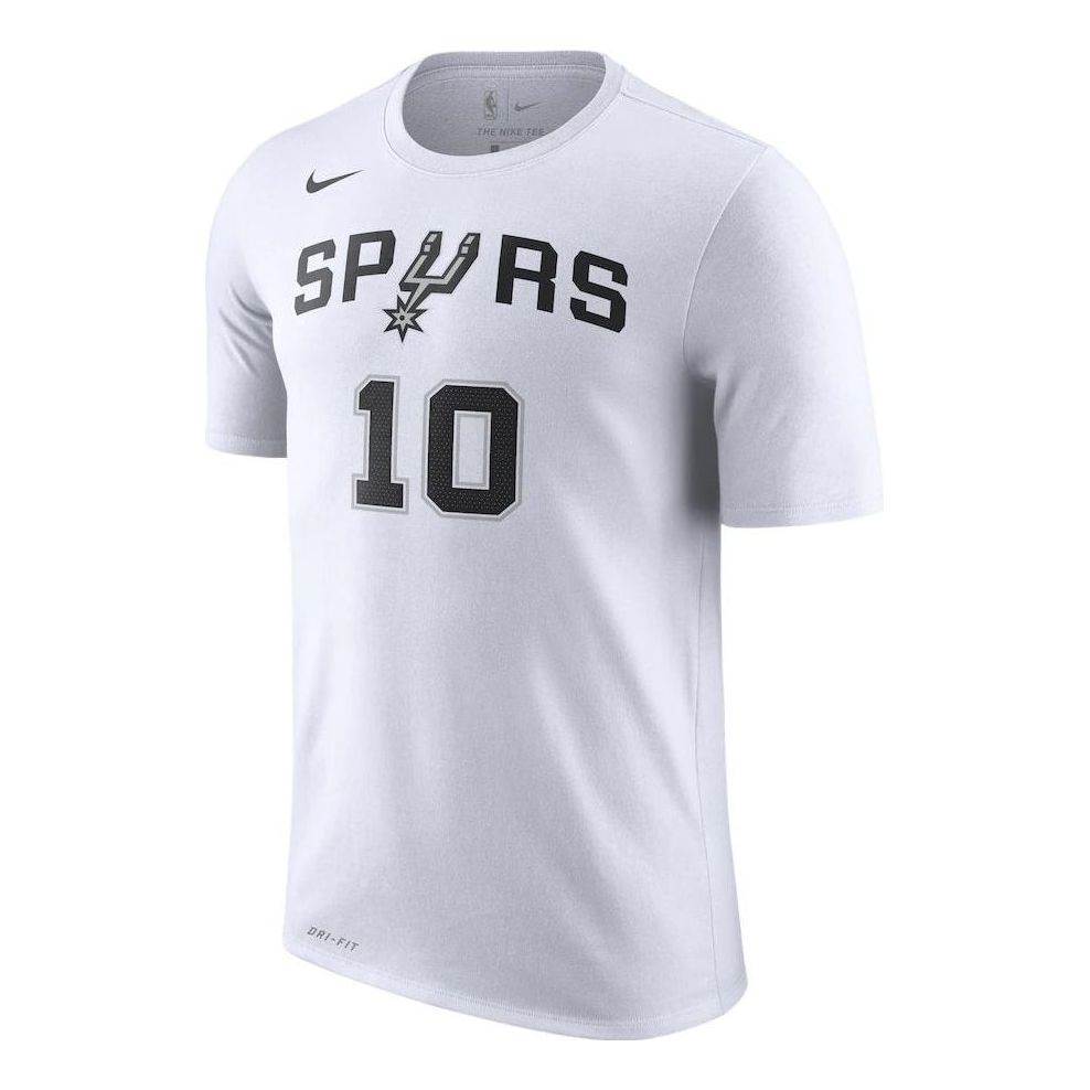 

Футболка Men's Nike NBA Spurs Derozan Alphabet Printing Basketball Sports Round Neck Short Sleeve White T-Shirt BQ1569-110, разноцветный