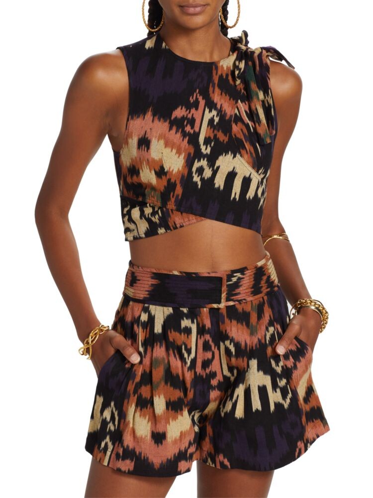 

Топ Nisha Ikat, вытканный вручную Ulla Johnson, цвет Black Iris