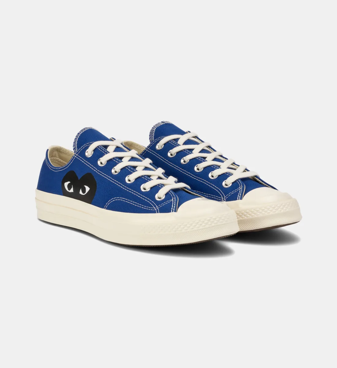 Низкие кеды Comme des Garçons PLAY X Converse из хлопка, голубой — фото 2