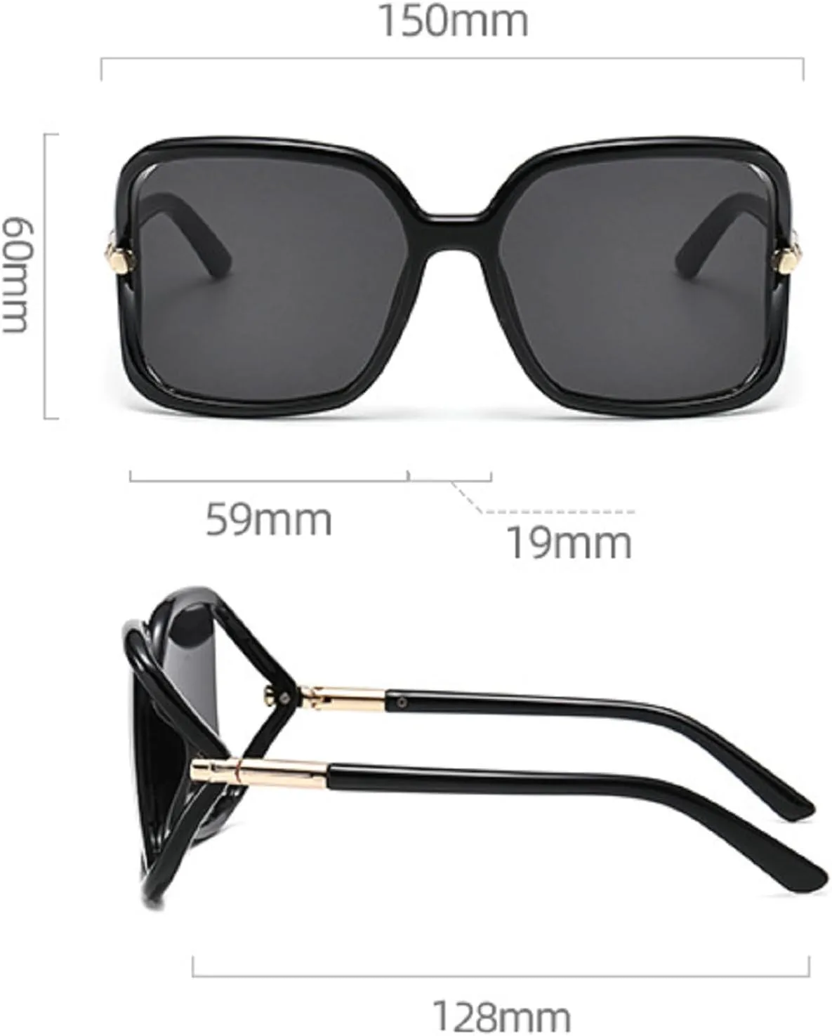 

Ретро-солнцезащитные очки квадратной формы для женщин и мужчин, винтажные большие очки-пилот в стиле 70-х, 80-х, 90-х, защита от УФ-излучения UV400 mincl, White