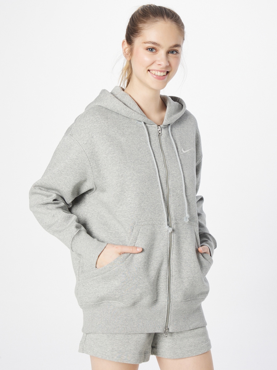 Спортивная куртка Nike Sportswear Phoenix Fleece, Mottled Grey — фото 2