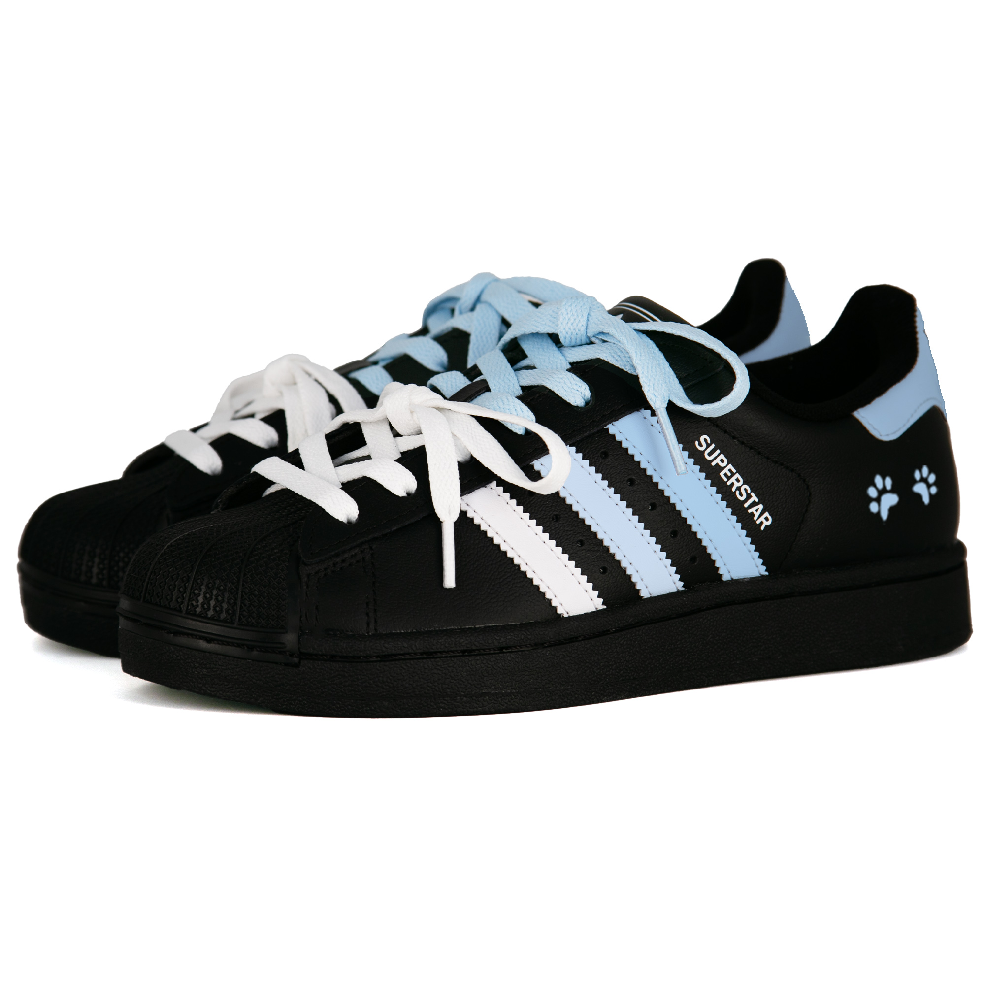 Кроссовки Superstar 2 Shell Head, Gradient Sea Level, износостойкие, дышащие, низкие Adidas Originals, черный — фото 4