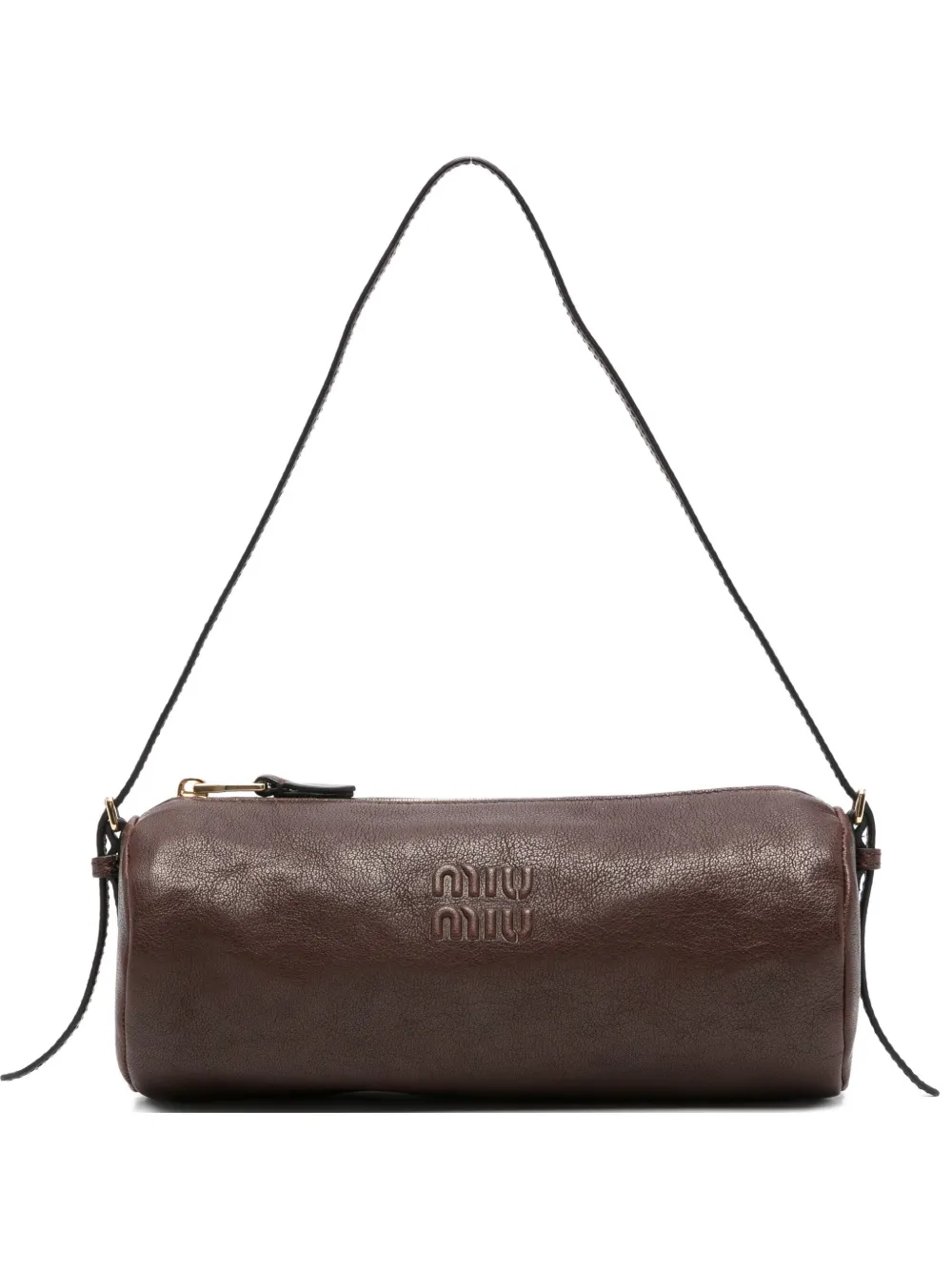 

Кожаная мини-сумка MIU MIU, коричневый