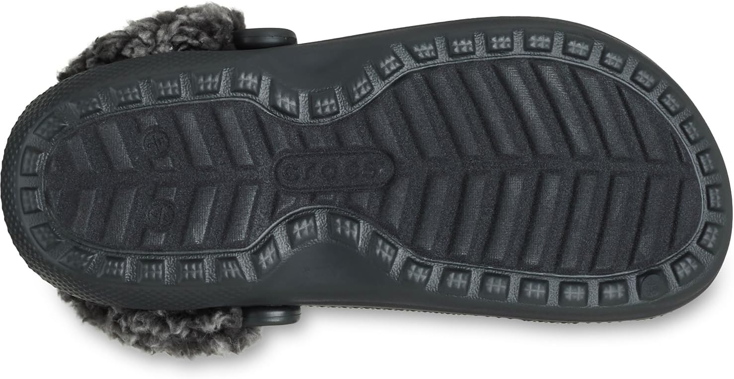 Классические сабо Crocs унисекс для взрослых на флисовой подкладке, мягкие тапочки для женщин и мужчин, черный — фото 3