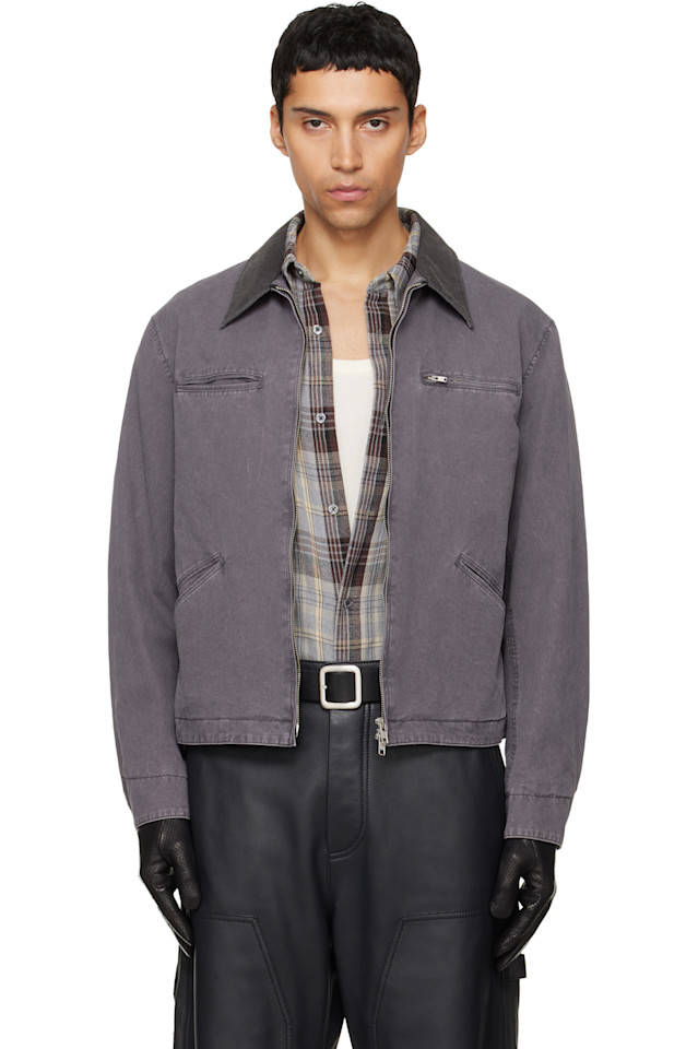 

Tonywack Рабочая куртка на молнии темно-синего цвета