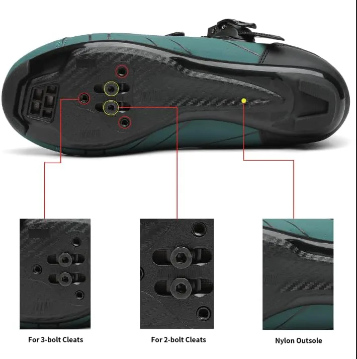 

Велотуфли унисекс, совместимые с велотуфлями Pelaton для езды на шоссейных велосипедах в помещении, подходят для мужчин и женщин. Крепления Delta Cleats Clip для педалей для езды на открытом воздухе KESCOO, зеленый
