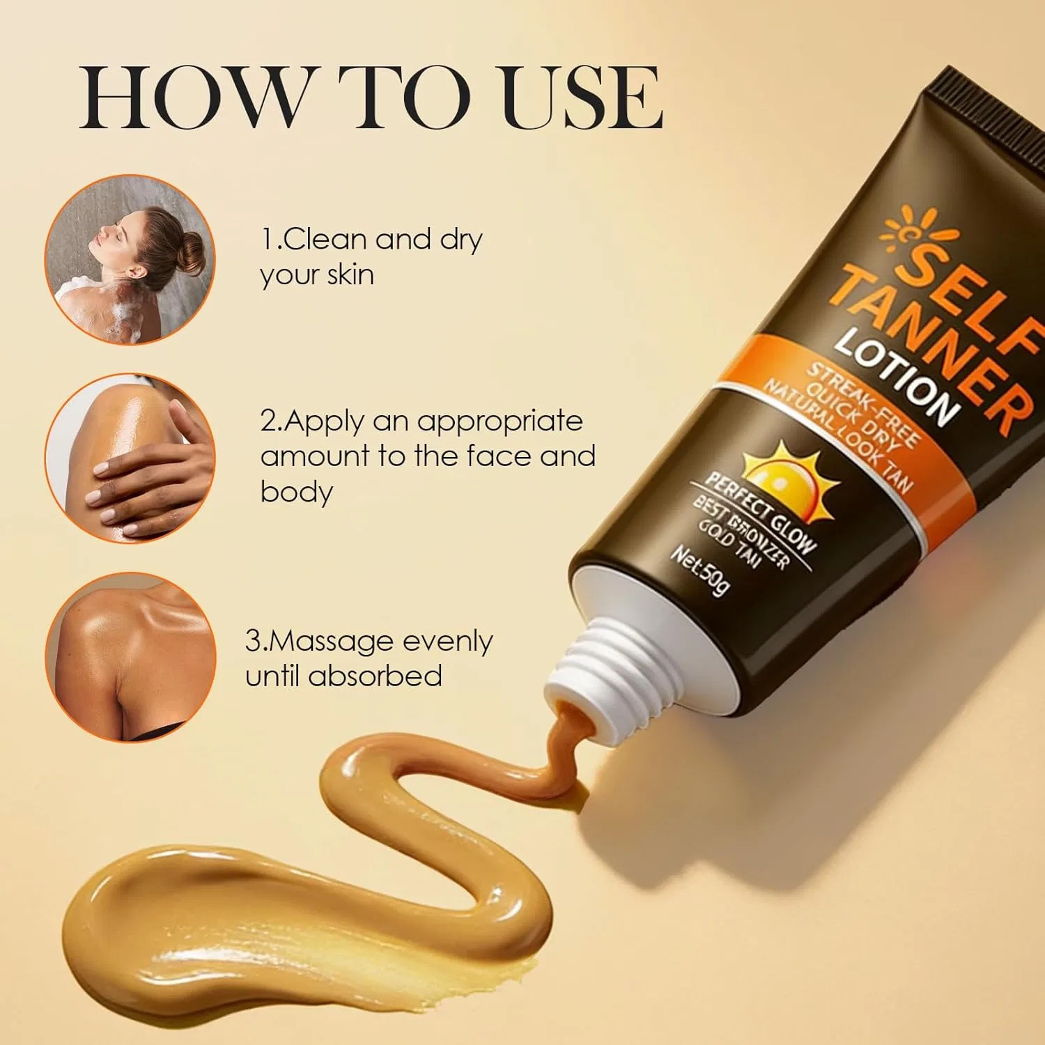 Крем для автозагара для лица и тела, 50 г Housn — фото 4