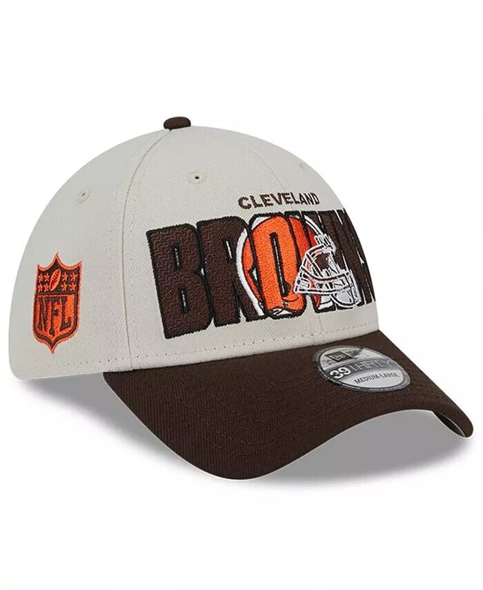 

Мужская кепка Stone, Brown Cleveland Browns 2023 NFL Draft 39THIRTY Flex New Era