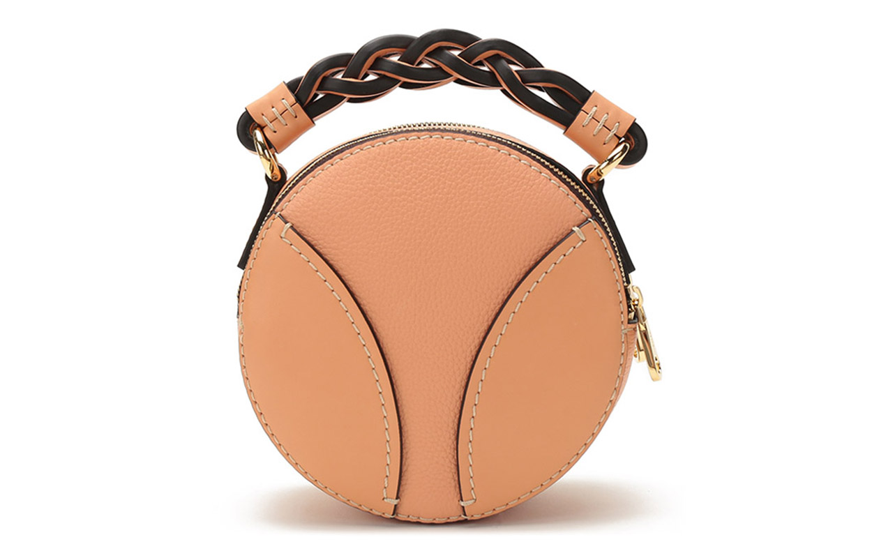Chloé Сумка круглая мини через плечо из кожи коровьей Chloe — фото 4