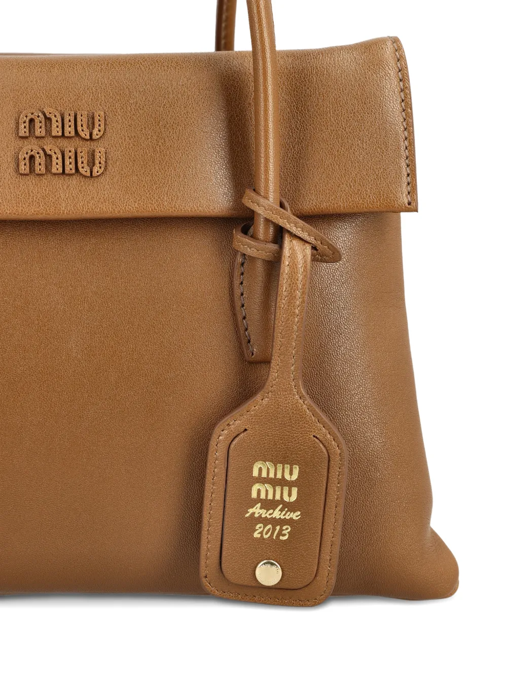 Сумка Solitaire из кожи Miu Miu, коричневый — фото 4