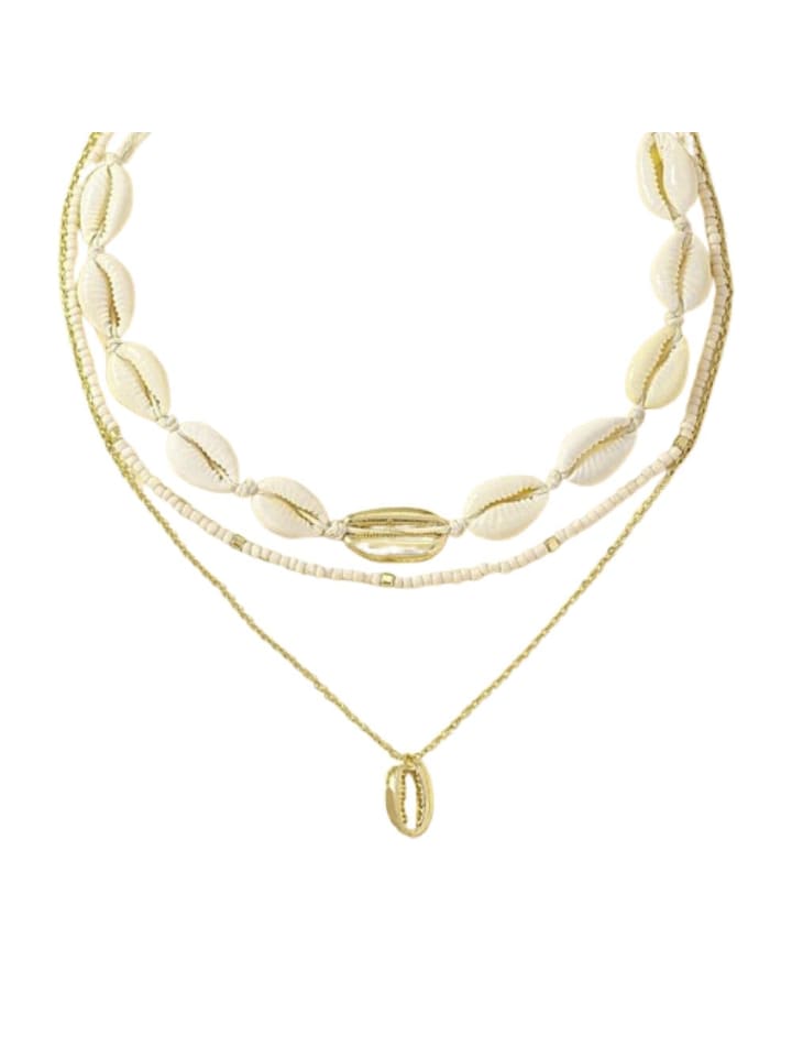

Bungsa Цепочка из золота, перламутра, белого цвета