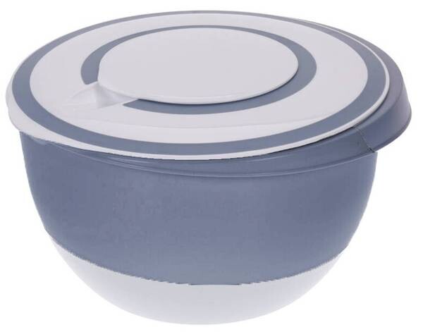

Пластиковая миска 5л, с крышкой. Excellent Houseware, белый