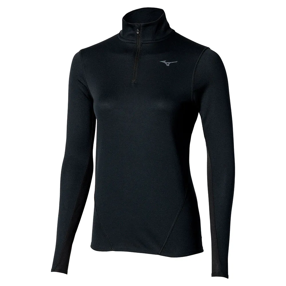 

Лонгслив Mizuno Tech Thermal Charge half zip, черный