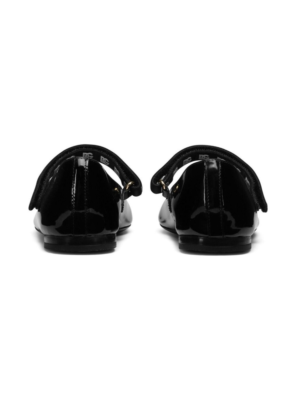 

Dolce & Gabbana Kids лакированные мюли с логотипом DG, черный