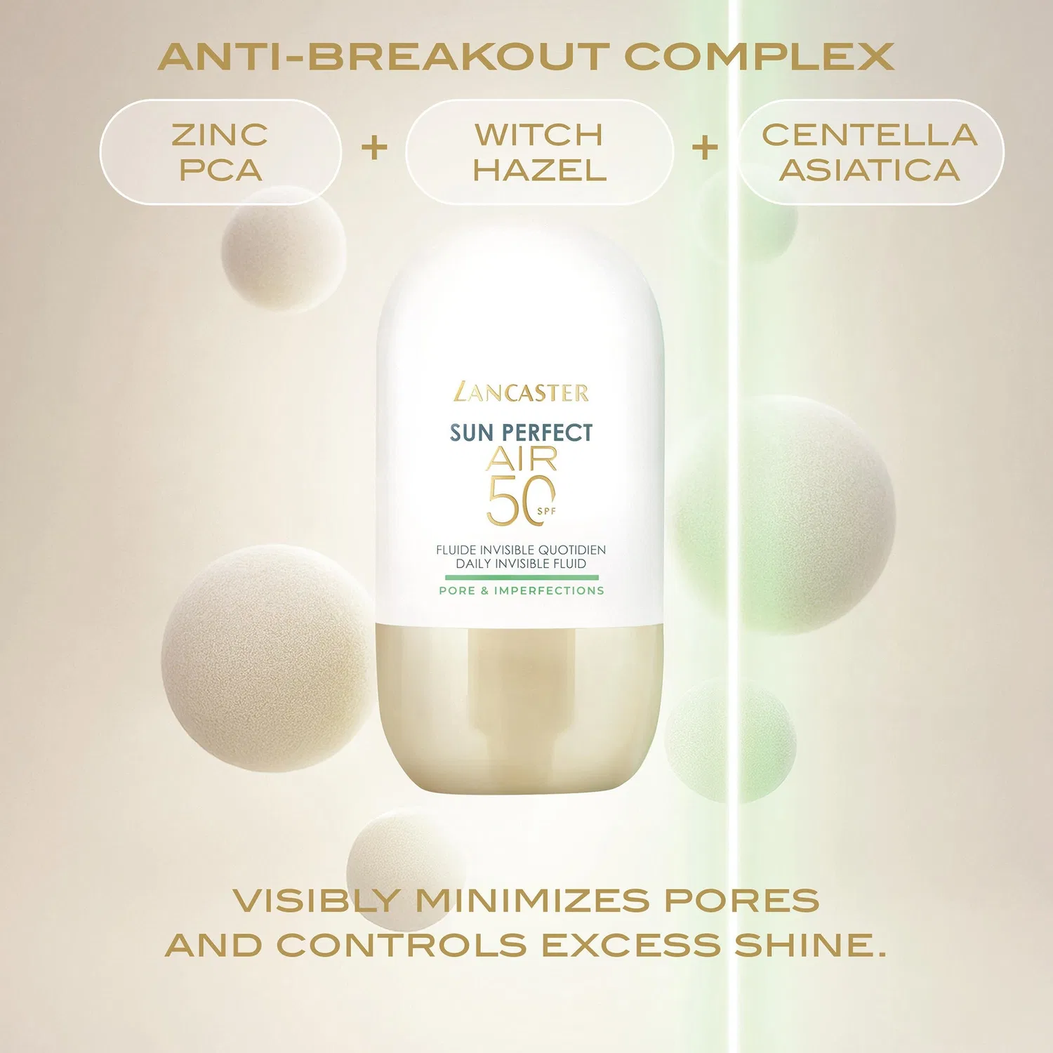 Sun Perfect Air Daily Invisible Fluid SPF 50 для сужения пор и устранения недостатков кожи, 40 мл/1,3 унции Lancaster — фото 3