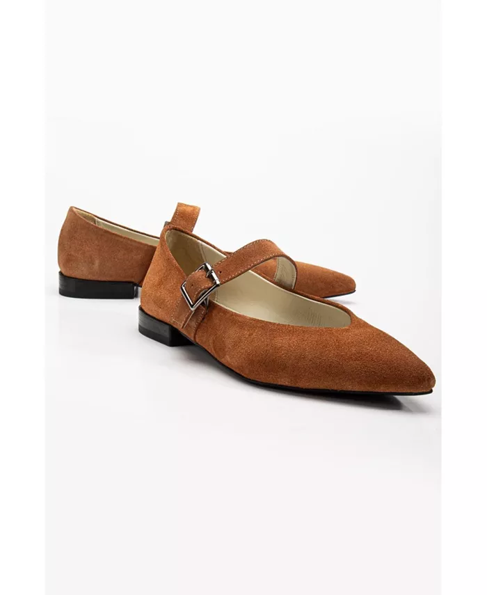 Кожаные балетки Mary Jane Willow Forever & Always Shoes, коричневый