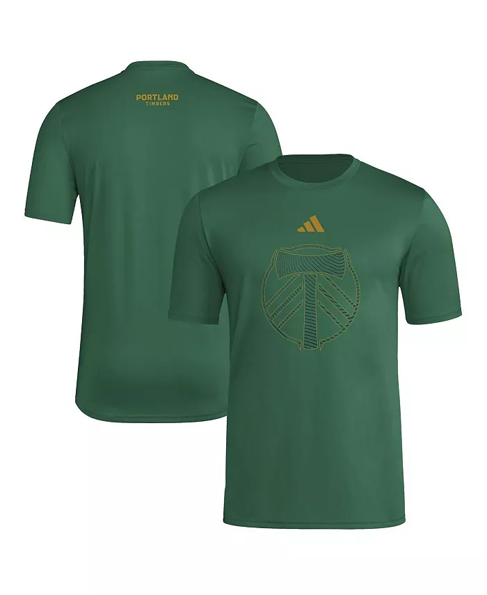 

Мужская зеленая футболка Portland Timbers 2025 Hook AEROREADY adidas