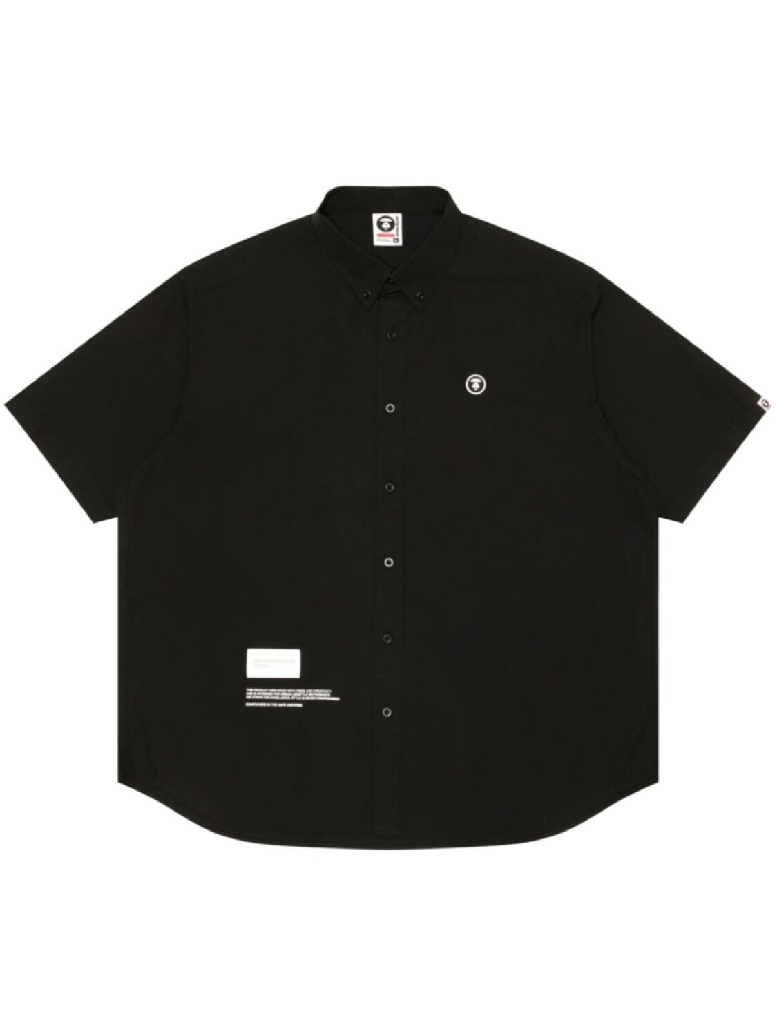 

Рубашка с короткими рукавами и нашивкой Ape AAPE BY *A BATHING APE, черный