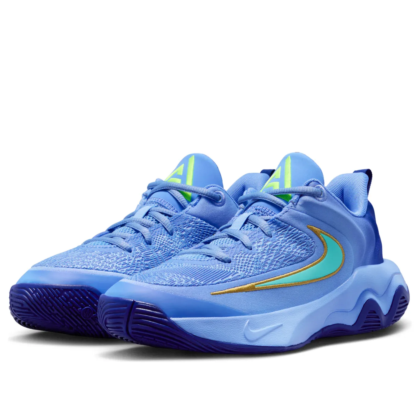 Кроссовки (GS) Nike Giannis Immortality 4 'Royal Pulse Hyper Turquoise', синий — фото 4