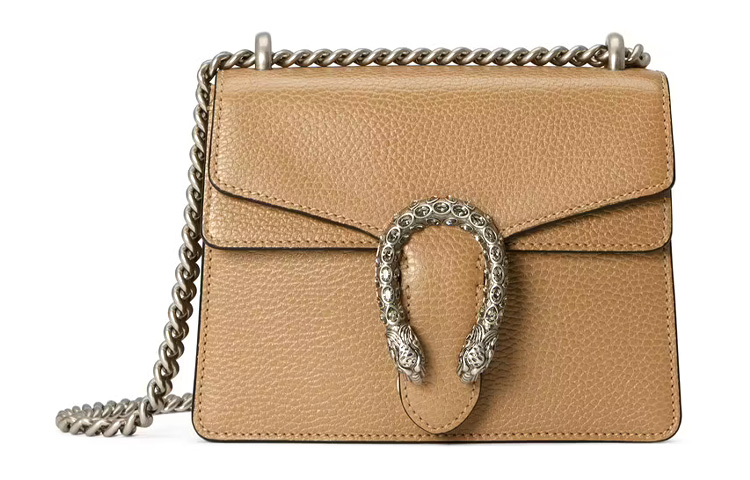 

GUCCI Кожаная сумка dionysus bacchus с цепью наплечная через плечо мини women's brown