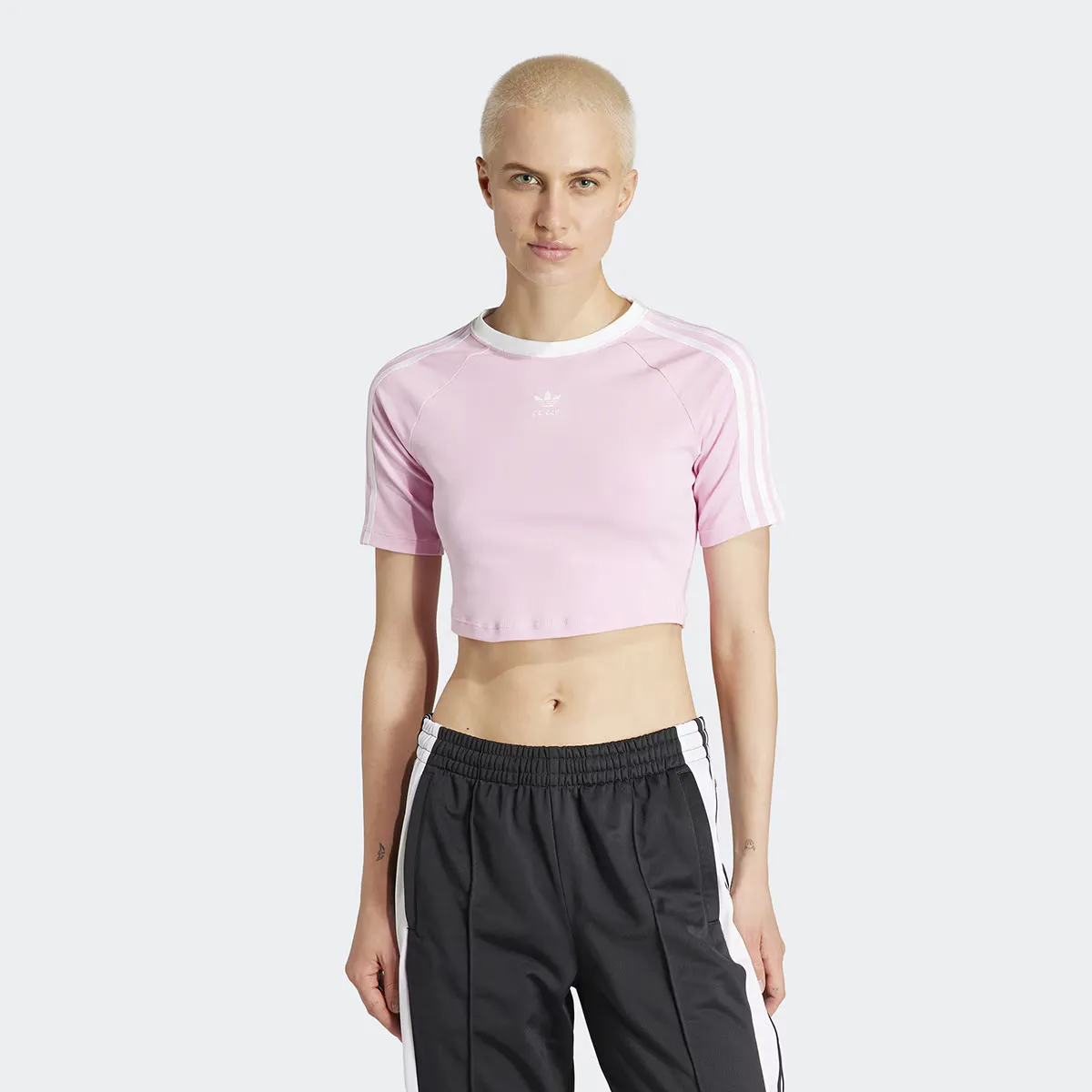 

Женская футболка Adidas Originals Baby с тремя полосками, розовый