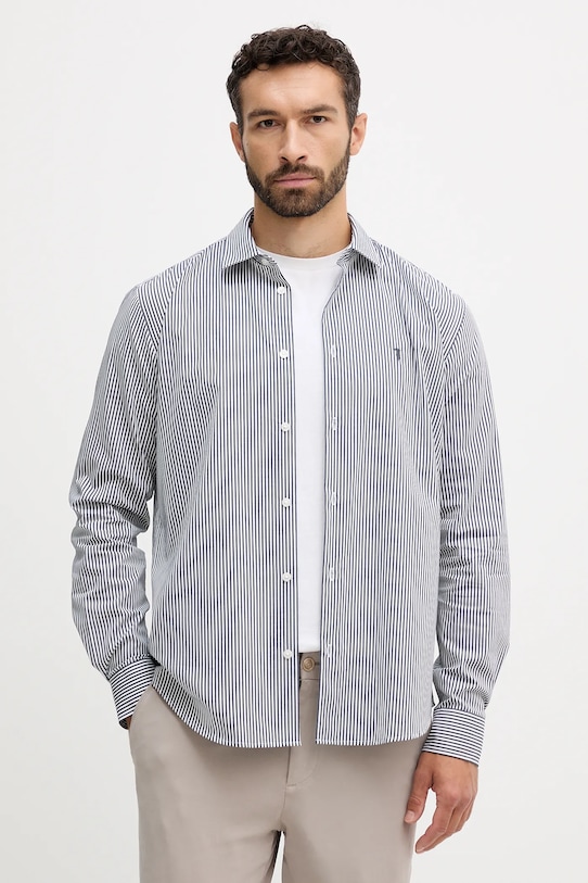 

Хлопковая рубашка Trussardi, темно-синий