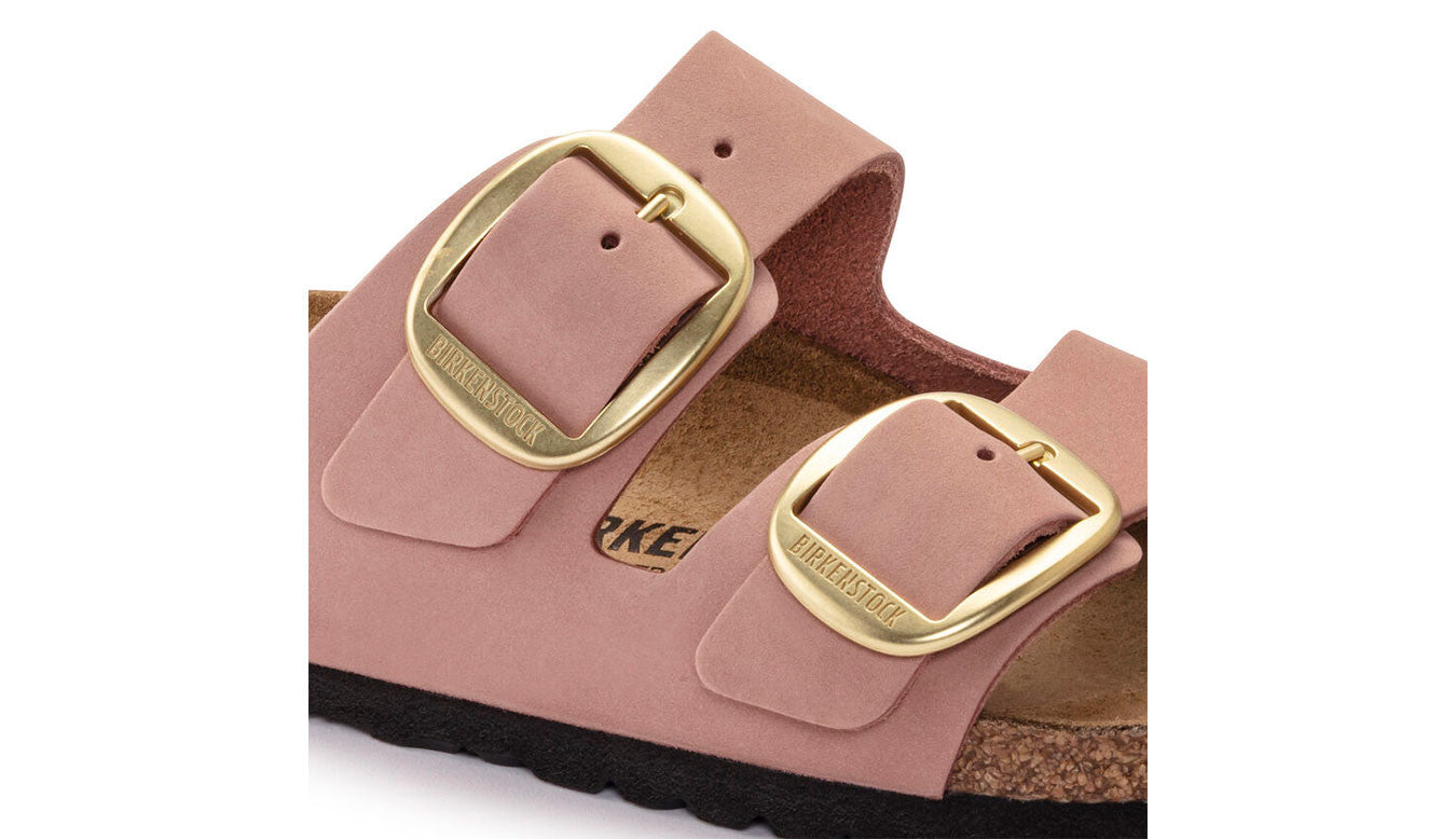 Тапочки (WMNS) Birkenstock Arizona Big Buckle Nubuk Leather 'Old Rose' 1023963, розовый — фото 4