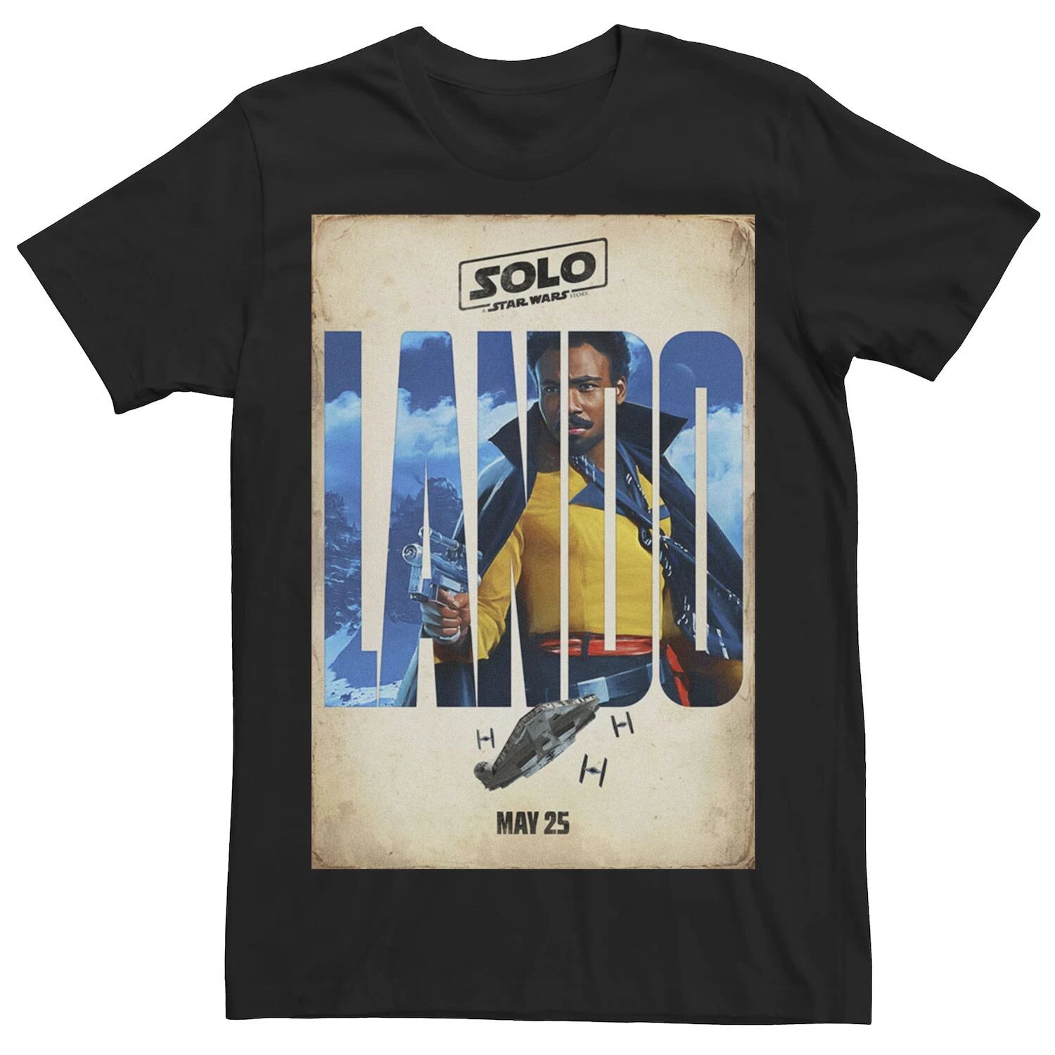 

Мужская футболка Han Solo Movie Lando с датой выпуска Star Wars