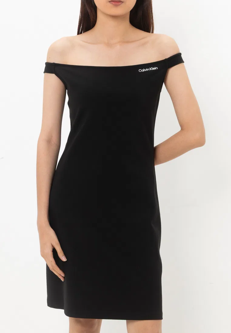 Платье-бодикон Bardot, Logo Milano Calvin Klein, черный
