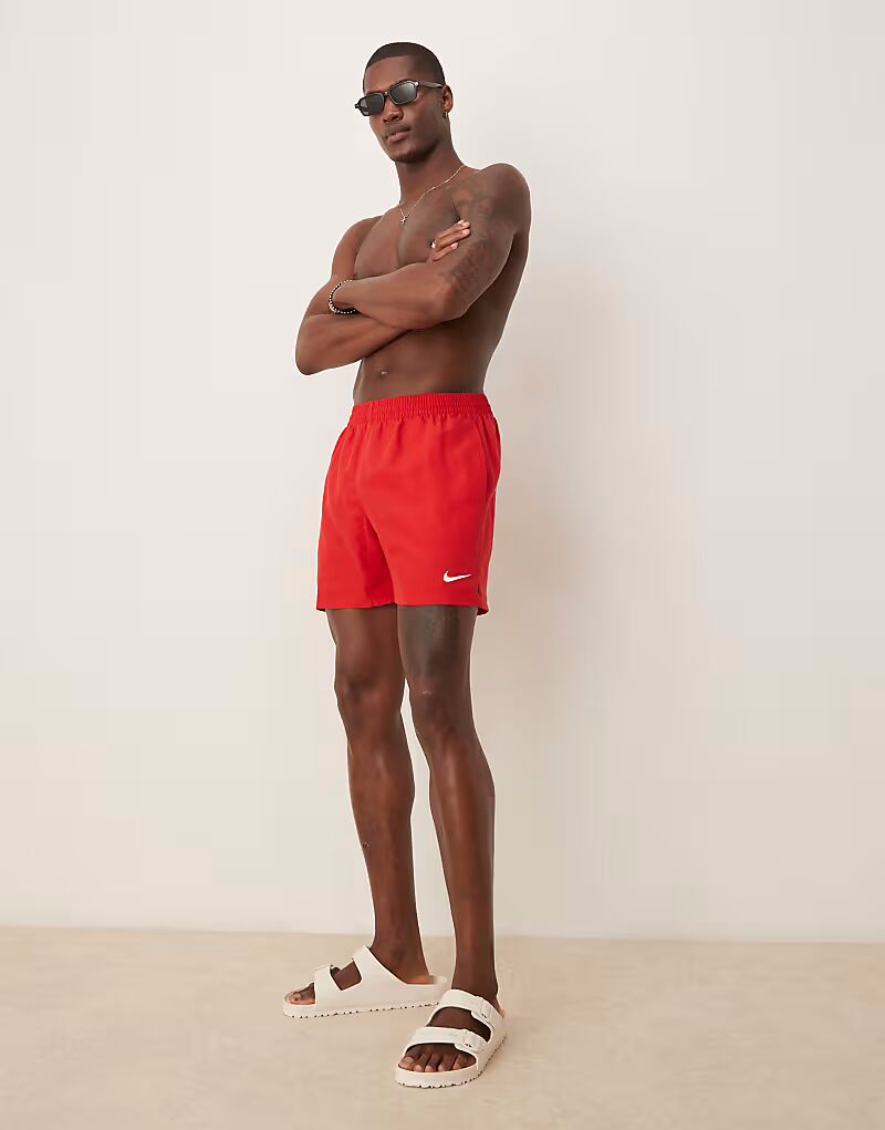 Шорты для плавания Nike Volley 5 дюймов красного цвета Nike Swimming — фото 3