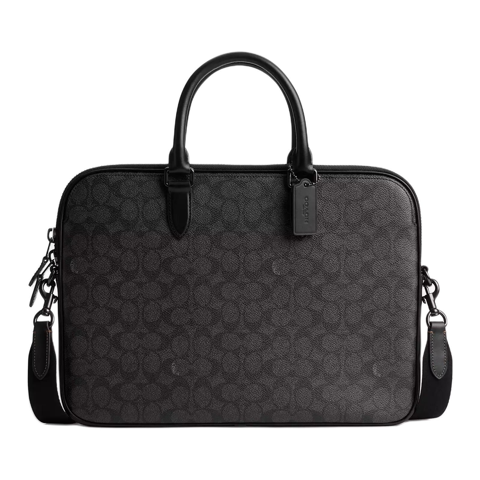 

Готэм из покрытого холста с телячьей кожей кроссбоди сумка через плечо большая мужская charcoal COACH, Set (Bag+Dust Bag)