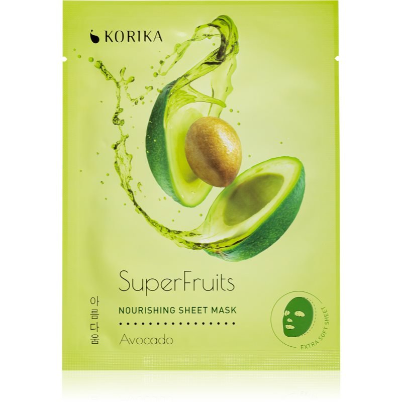 

KORIKA SuperFruits Avocado - Nourishing Sheet Mask питательная тканевая маска Авокадо 25 г Inna Marka